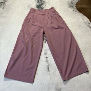 Altuzarra Pants Womens Size‎ 38/6 Pink Virgin Wool Blend Pleated Front Wide Leg